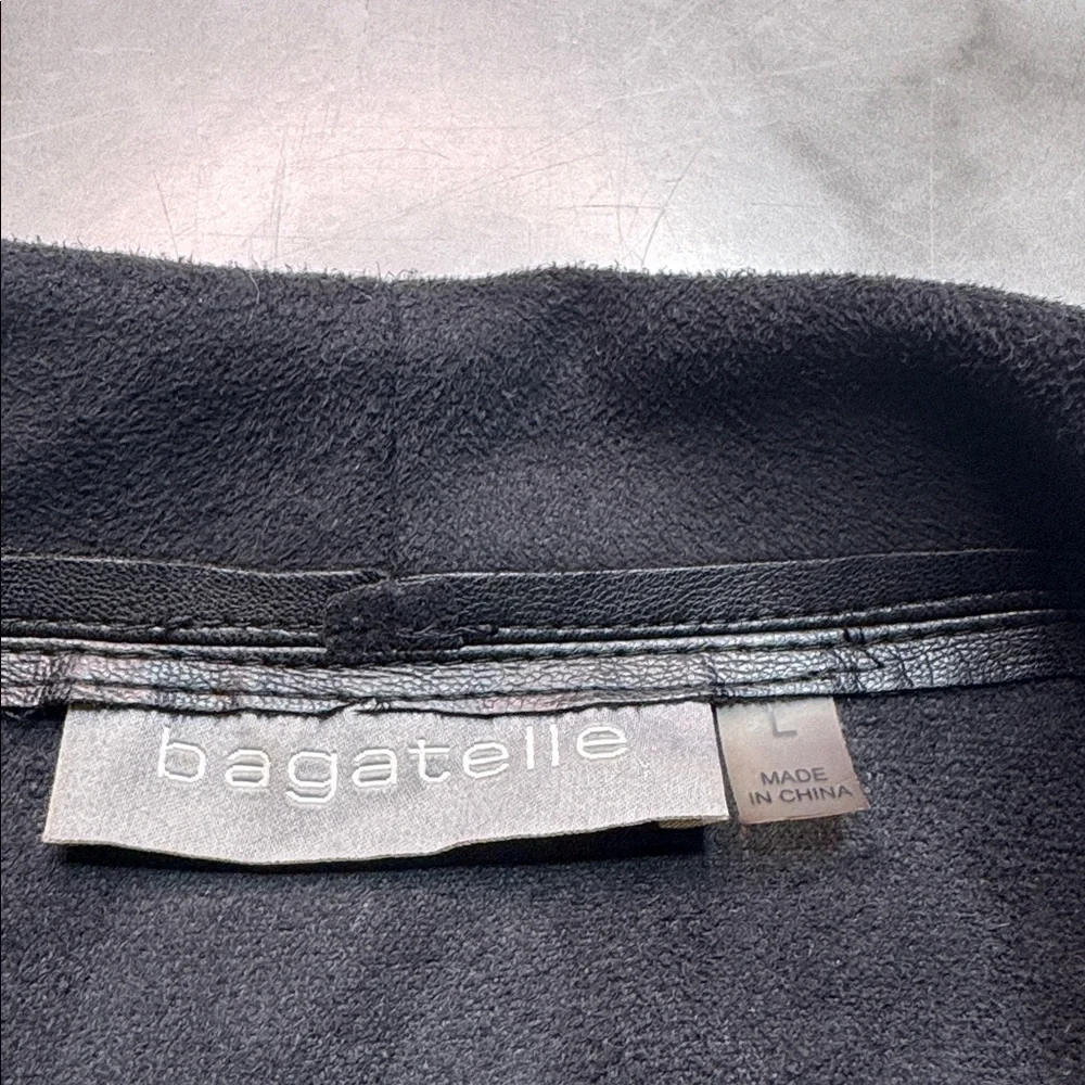 Bagatelle Faux Leather Draped Jacket - Picture 5 of 7